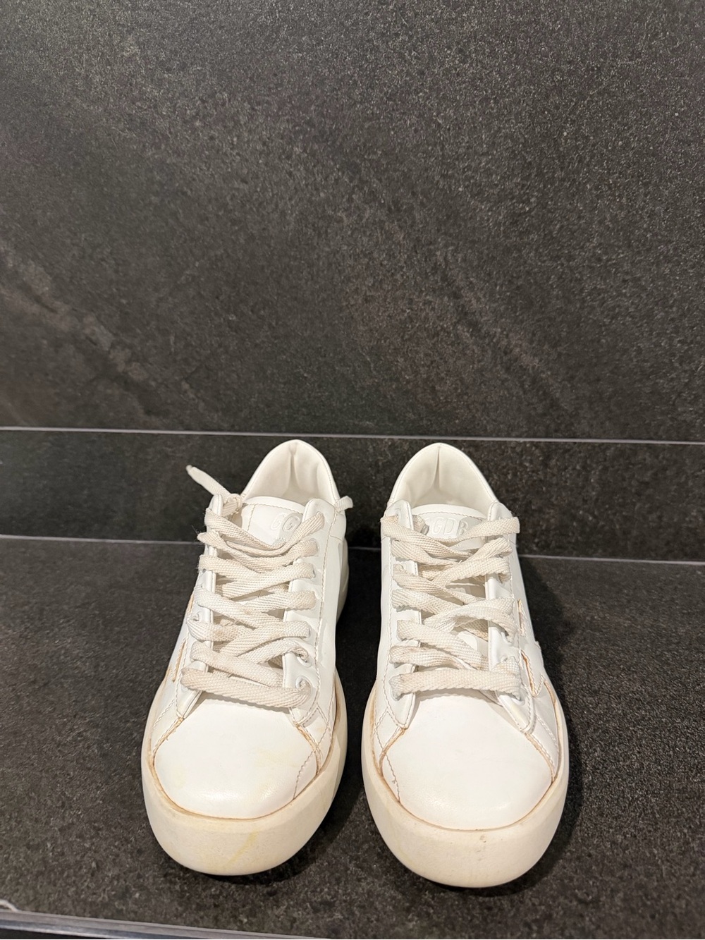 Golden Goose White Low-Top PURE-STAR Leather Sneaker - Picture 1 of 5